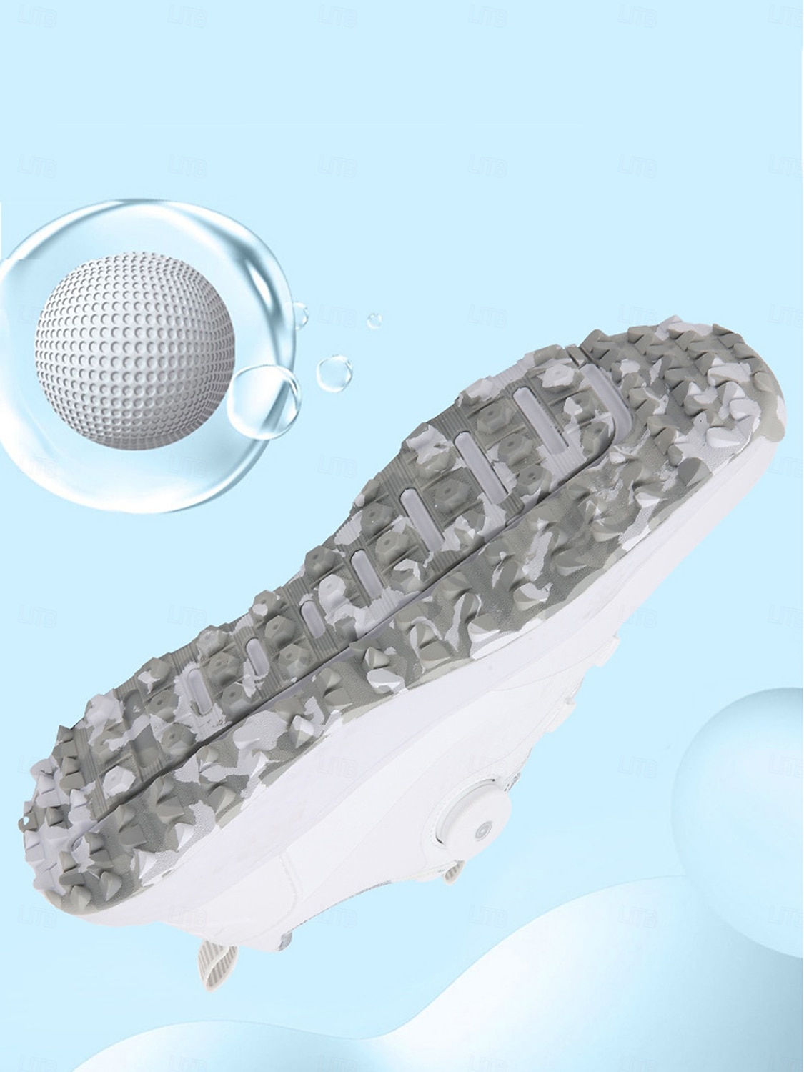 graue, wasserdichte Golfschuhe für Damen mit Drehverschluss – bequeme, rutschfeste Sportschuhe für das Training im Freien, Turniere oder Regentage 2025 - $69.99 –P4