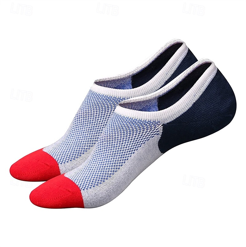 Męskie 4 pary Pakiety Multi Skarpety Skarpetki do biegania Skarpety na co dzień Czarny Biały Kolor Kolorowy blok Urlop Sport i turystyka Codzienny Podstawowy Średnie Wiosna Jesień Moda Codzienny 2026 - $12.99 –P2