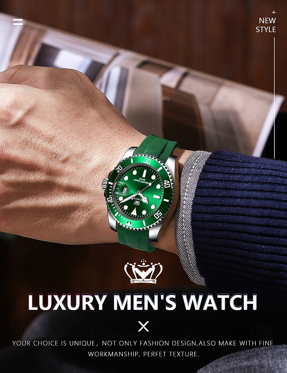 901 Casual Men's Watch – Luminous Waterproof Wristwatch with Soft Silicone Strap and Date Display 2025 - $39.99 –P1