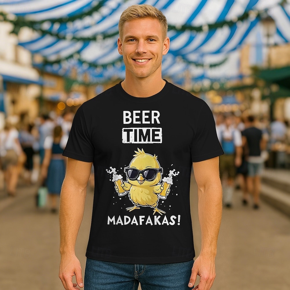 T-paita Graafiset tulosteet baijerilainen Katutyyli T-paita Kuvitettu varten Miesten Aikuisten Kuuma leimaus varten Oktoberfest-olut Rento / arki 2026 - $20.99 –P1