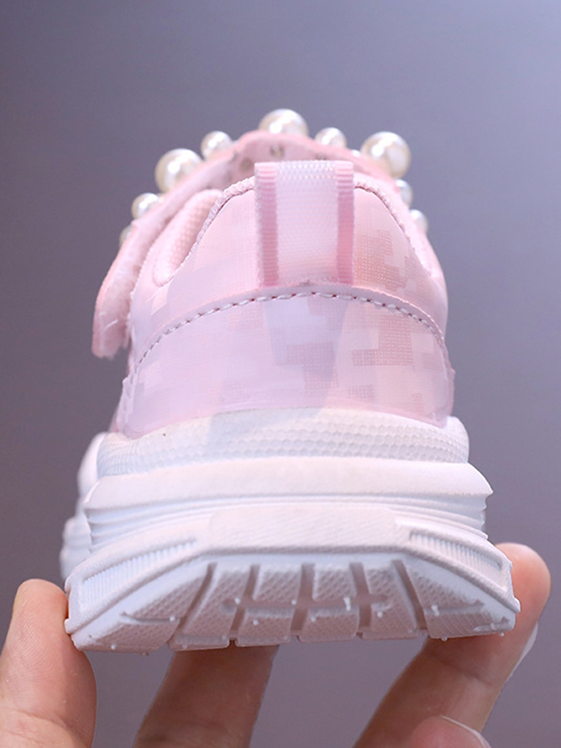 Rosa Mary Jane-sneakers i netting med perlemorrem til jenter – pustende, lette sportssandaler til skolestart, for lekeplass og hverdagsbruk 2025 - $24.99 –P9