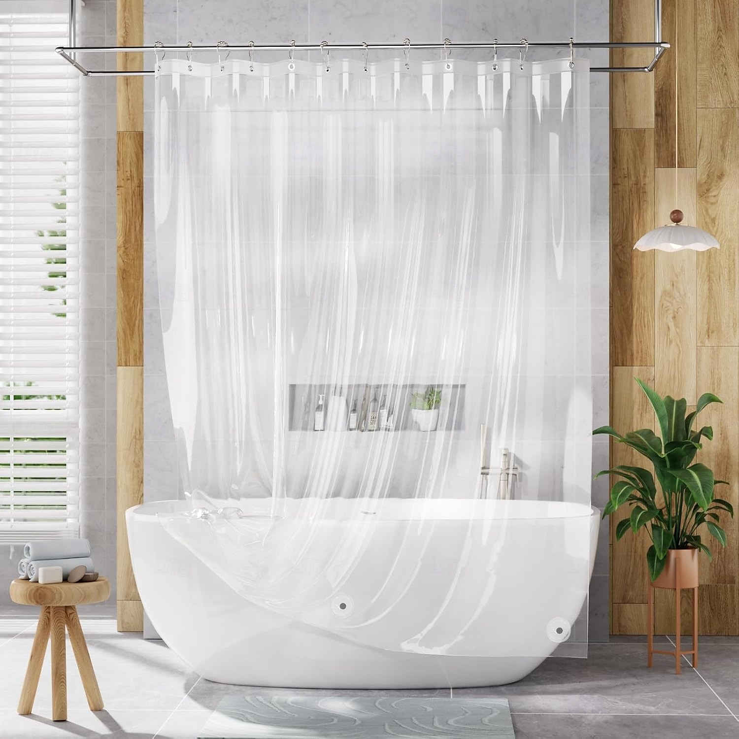 180*180cm / 71x71 inch Clear Shower Curtain Liner Waterproof Plastic Shower Liner Cute Lightweight PEVA Shower Curtain for Bathroom with 3 Magnets and 12 Rustproof Metal Grommets and 12 Hooks 2026 - $20.99 –P2