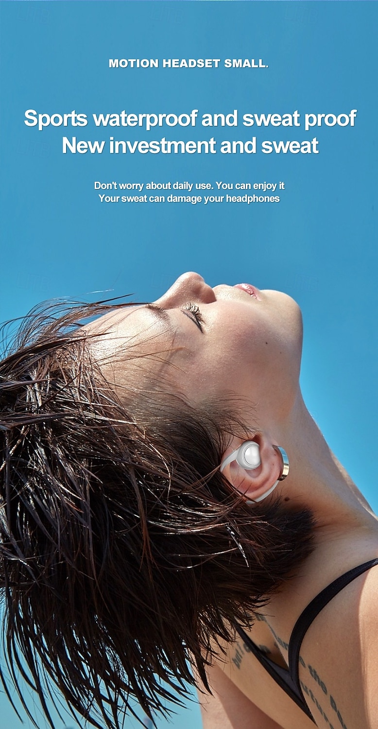Bluetooth 5.2 Sports Ear-Hook Headphones - Wireless Waterproof Earbuds with LED Light, Touch Control, Noise Reduction, Compatible with iOS & Android 2025 - $20.99 –P10