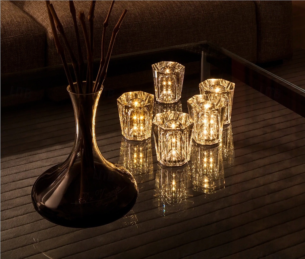 Bedside Crystal Table Lamp, Diamond Table Light, 3 Bright Colors with Adjustable Brightness USB Charging Night Light Decoration Bedroom Nightstand Lamp 2025 - $66.99 –P6