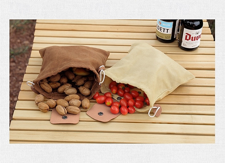 Borsa da raccolta in pelle e tela per esterni, borsa da foraggiamento nella giungla, marsupio portaoggetti da campeggio, borsa per la raccolta della frutta del 2025 a $11.99 –P3