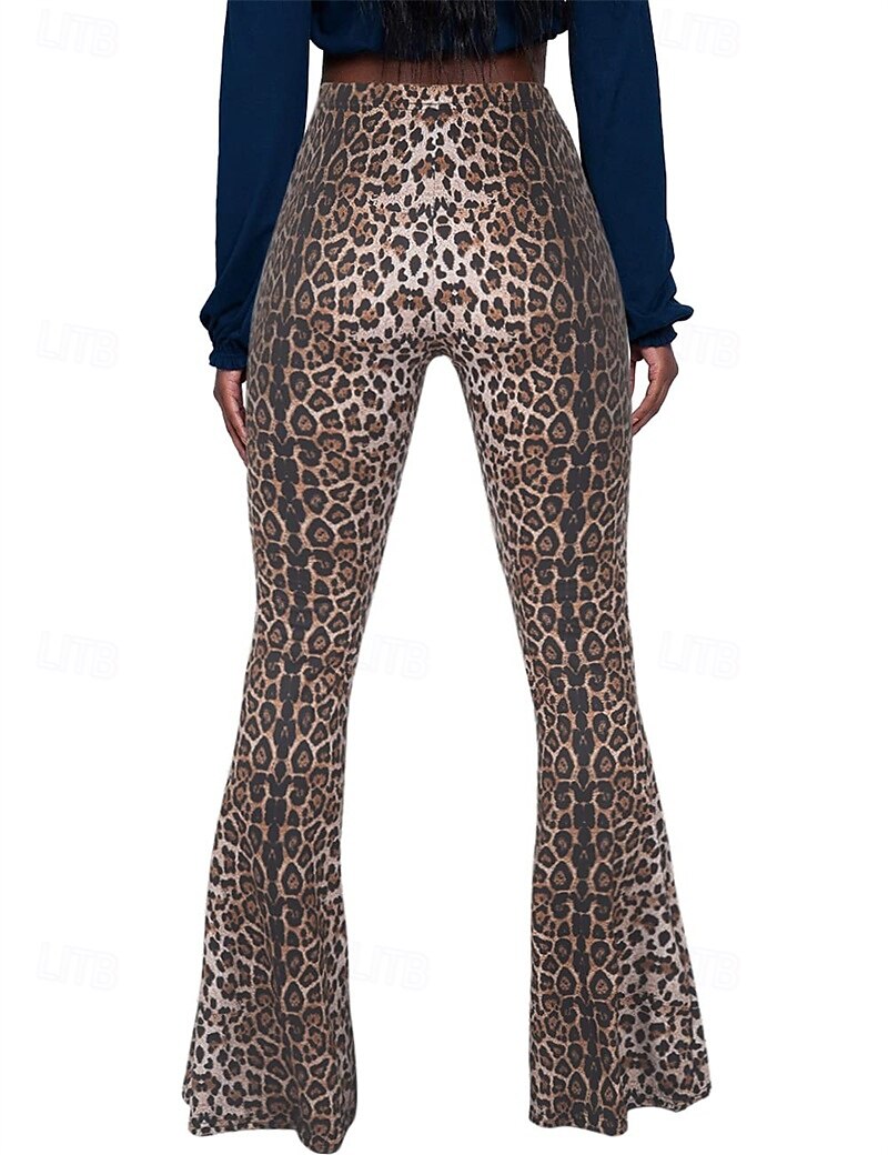 Retró Boho 1970-es évek Bell Bottom Pants fellángoló nadrág Hippi Diszkó Magas derék Állat Női Mindszentek napja Farsang Vakáció zenei fesztivál Fesztivál Felnőttek Nadrágok 2025 - $21.99 –P8