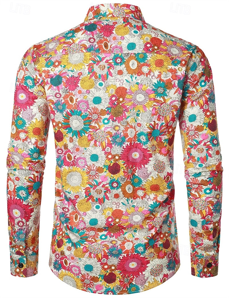 Retro Cikánský 70. léta Tričko Hippie Květinový Pánské předvečer Všech svatých Karneval hudební festival Retro tematická párty Dospělé Tričko 2025 - $27.99 –P6