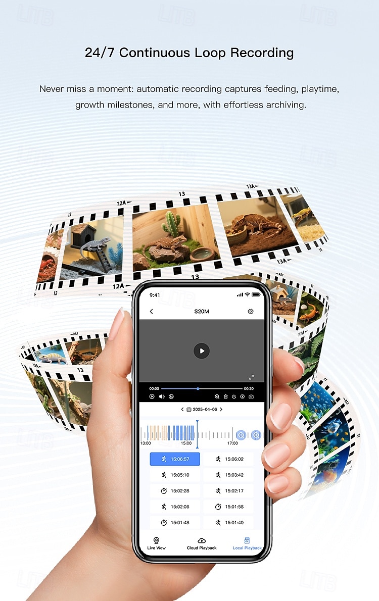 Trådlös HD-säkerhetskamera med wifi, mörkerseende, rörelsedetektering, husdjursövervakning inomhus och utomhus, fjärrkamera 2025 - $35.99 –P12