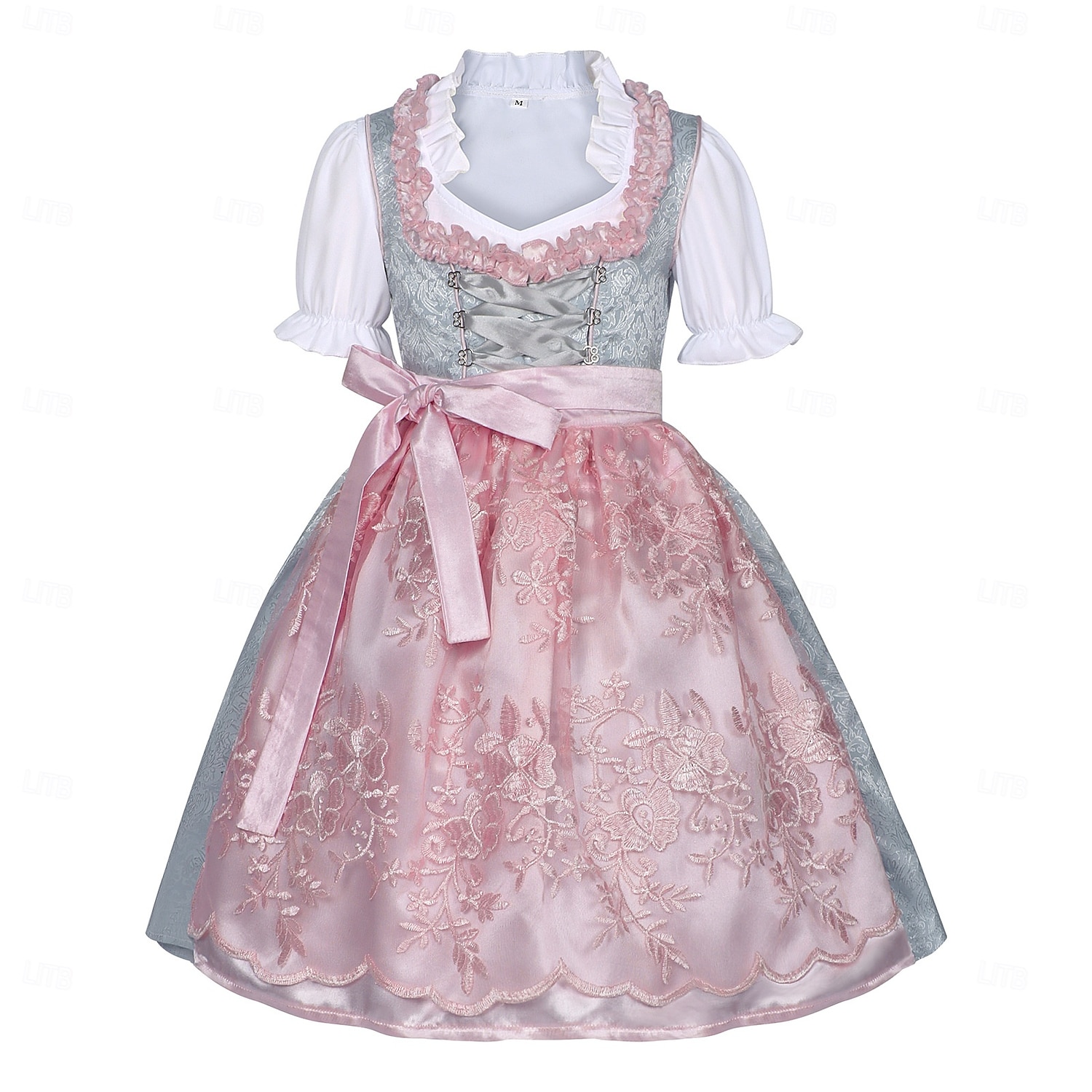 Vestidos Blusa / Falda Delantal Floral Mucama bávaro Munich Viena prados Chica Fiesta Festival de Cerveza Paño de estilo tradicional 2026 - $63.99 –P3