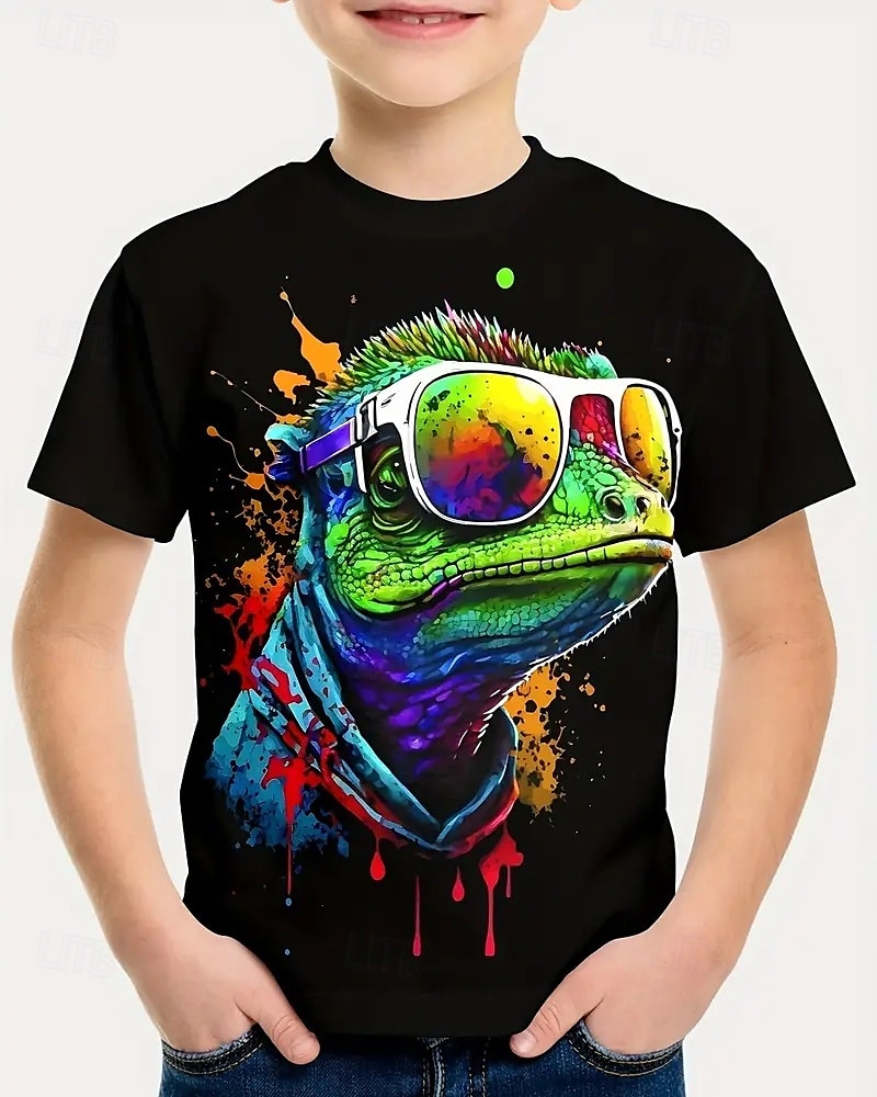 Boys 3D Animal Dinosaur T shirt Tee Short Sleeve Summer Spring Fashion Basic Kids 4-12 Years Crew Neck Outdoor Casual Daily Regular Fit 2025 - $11.99 –P1
