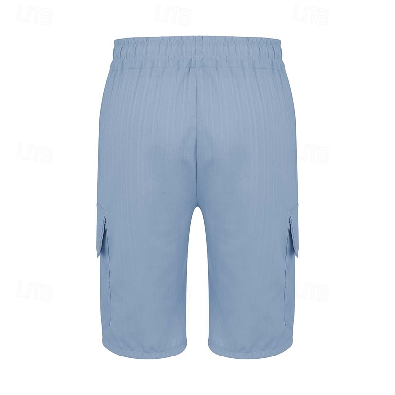 Per uomo Pantaloncini cargo Shorts Pantaloncini Estivi Coulisse Elastico in vita Multi-tasche Semplice Comodità Indossabile Lunghezza al ginocchio All'aperto Sport Quotidiano Moda Casual Nero Bianco del 2025 a $16.49 –P4