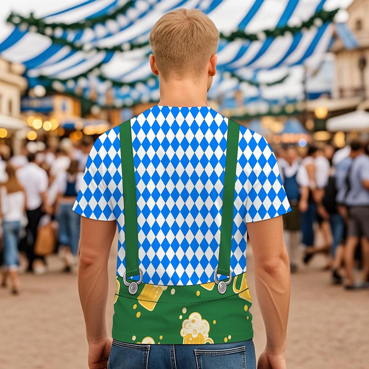 Октоберфест Печать на Lederhosen Как у футболки баварский Мюнхен Немецкий Графический Назначение Муж. Взрослые Карнавал Октоберфест 3D печать Для вечеринок 2025 - $17.49 –P3