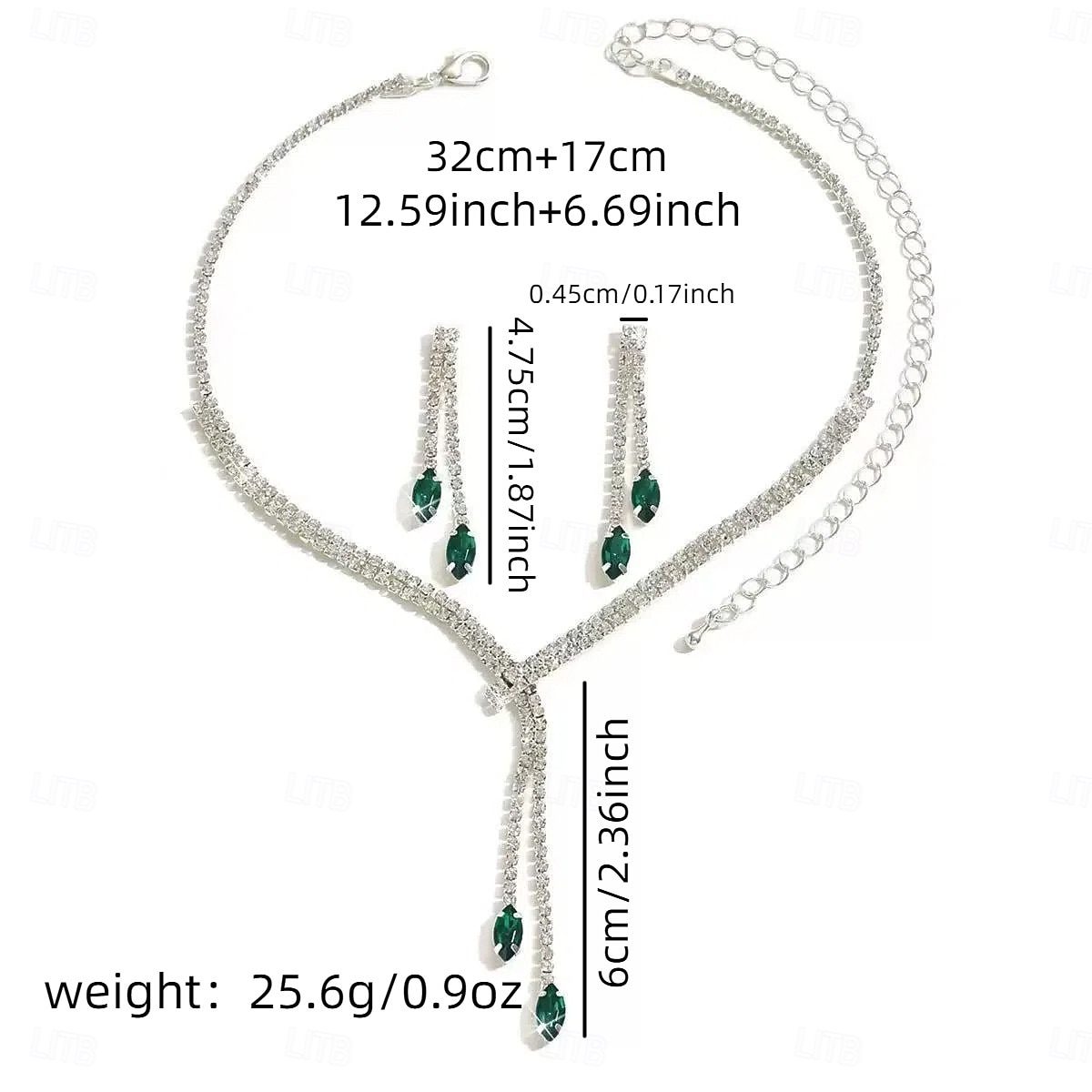 seturi de bijuterii de mireasă 1 set cercei cu strasuri din zirconiu colier set de bijuterii elegante și dulci pentru femei pentru nuntă petrecere ocazie specială 2026 - $16.49 –P6