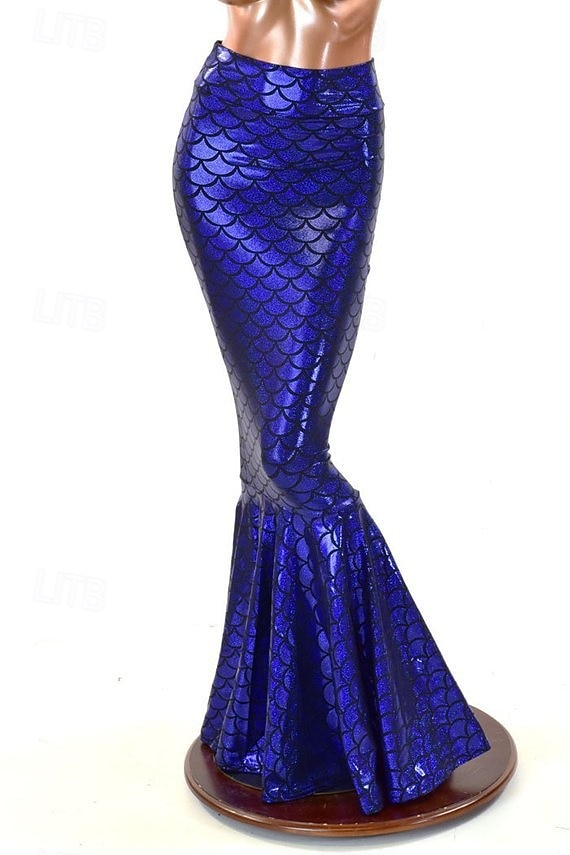 Regina Sirena Gonna Gonna a sirena Coda da sirena Sexy Drag & Glam Vernice in lattice lucido Metallico Per donna Adulti Festival Musicale Parata dell'Orgoglio Mese dell'orgoglio Halloween Carnevale del 2025 a $38.99 –P19