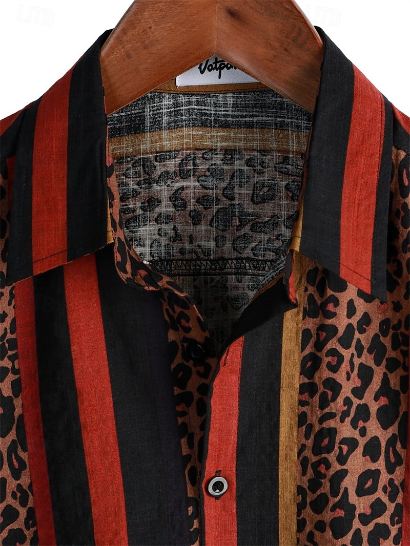 Retró Boho 1970-es évek Ing Hawaii ingek Hippi Azték Törzsi Férfi Mindszentek napja Farsang zenei fesztivál Tengerparti nyaralás Retro témájú buli Felnőttek Ing 2025 - $25.99 –P3