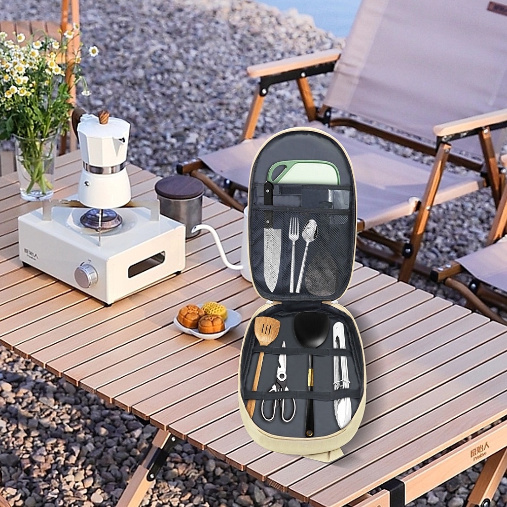 Borsa portautensili da campeggio per viaggi all'aperto, comoda borsa portautensili da campeggio portatile, borsa da viaggio per coltelli del 2025 a $23.99 –P3