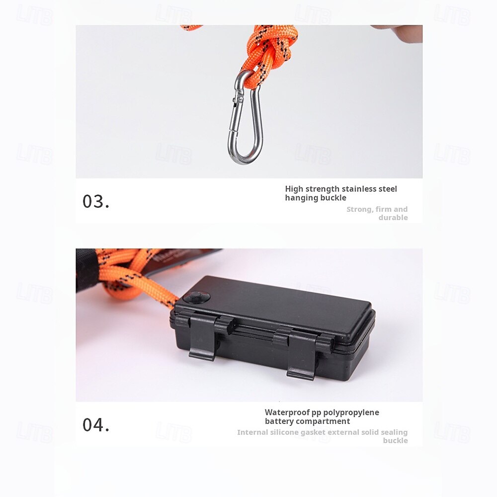 1 Pc Outdoor Camping Rope Light – Waterproof Camping Luminous Wind Rope, 5M/16.4FT, 3 Lighting Modes, Windproof Canopy Tent Rope with AA Battery Box, Perfect for Outdoor Atmosphere Lighting 2025 - $23.99 –P3