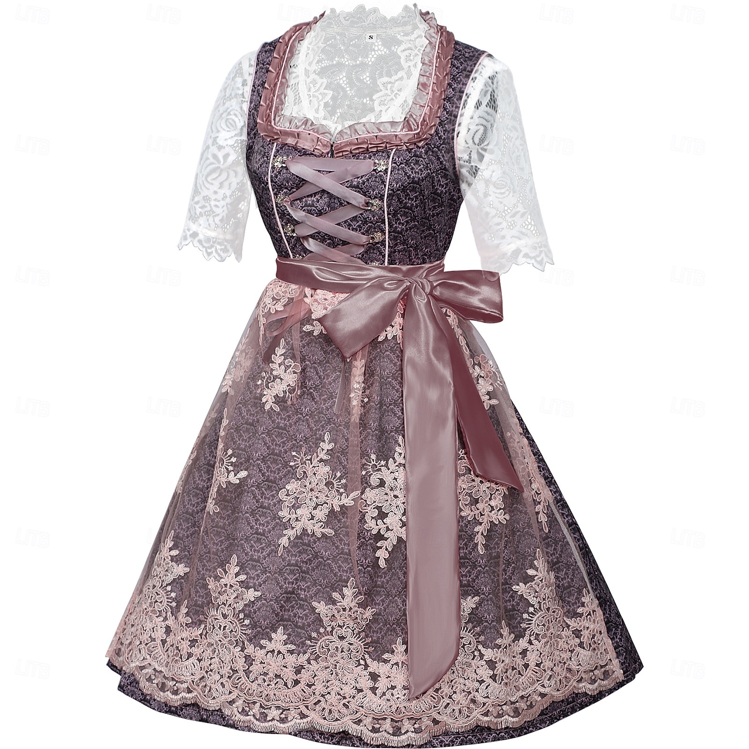 Oktoberfest Lace Dress Apron Dirndl Blouse Maid Bavarian German Munich Wiesn Women's Beer Festival Traditional Style Cloth 2026 - $72.99 –P2