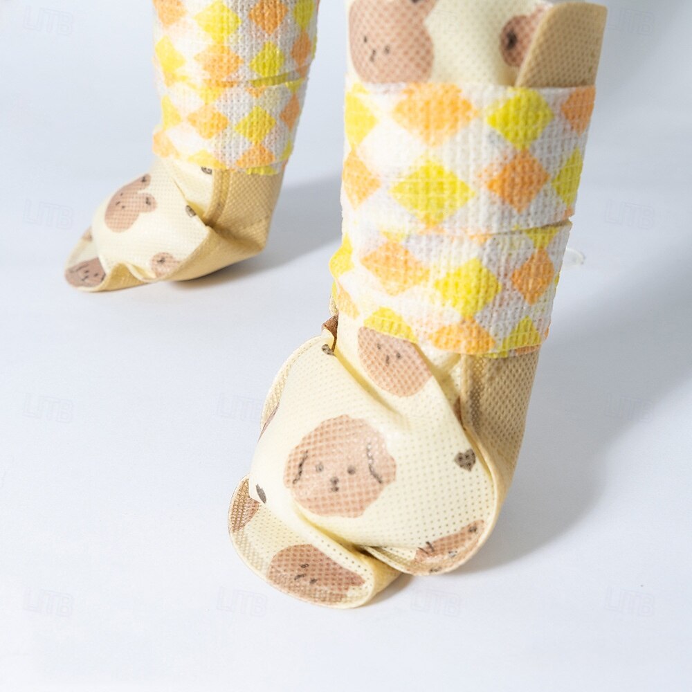 Botines desechables para perros y gatos, 20 unidades, impermeables y transpirables, con vendaje ajustable, calcetines protectores para patas para perros pequeños, medianos y grandes. 2025 - $13.99 –P4