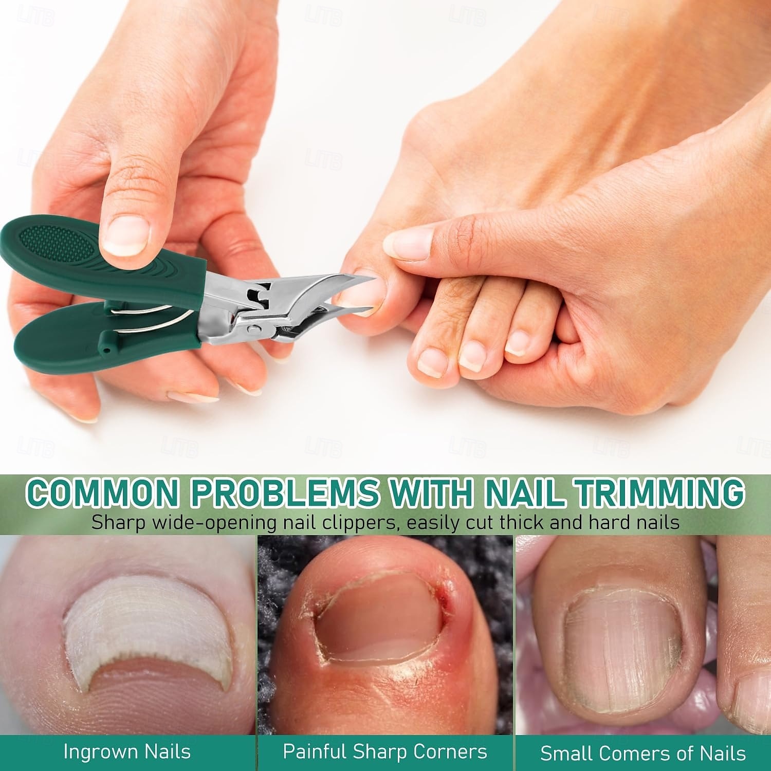 Coupe-ongles biseauté en forme de bec d'aigle, coupe-ongles incliné anti-éclaboussures à large ouverture et à long manche, trois ensembles de coupe-ongles biseautés en forme de bec d'aigle, pour de 2025 ? $9.99 –P3