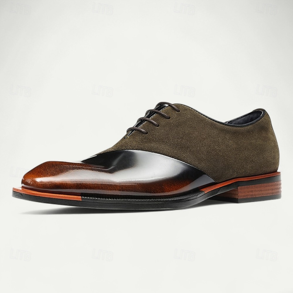 Herren-Schnürschuhe aus hochwertigem braunem Leder mit Brogue-Details – elegante Schuhe für Gala-Dinner, formelle Bälle und Abendveranstaltungen 2025 - $109.99 –P11