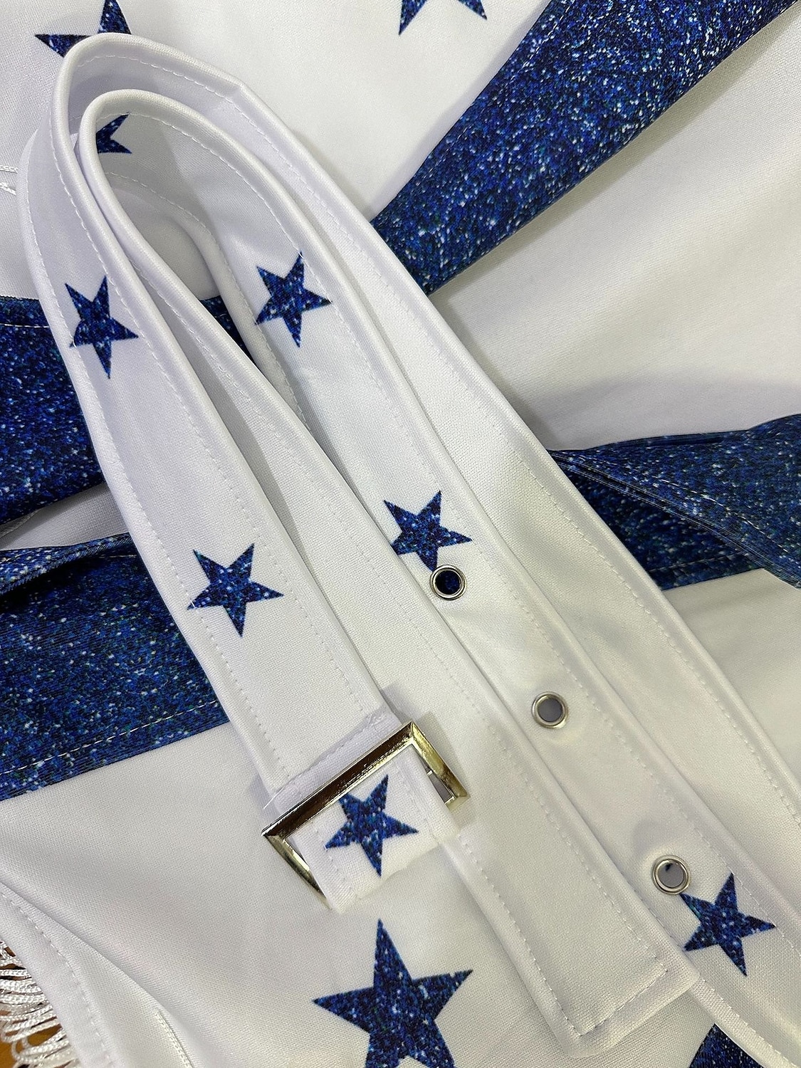Cowboys de Dallas pompom girl Tenues Costume Ensemble deux pièces Drag & Glam Impression d'étoiles Femmes Adulte Défilé de la Fierté Mois des Fiertés Halloween Carnaval Costume de carnaval facile de 2025 ? $41.99 –P9