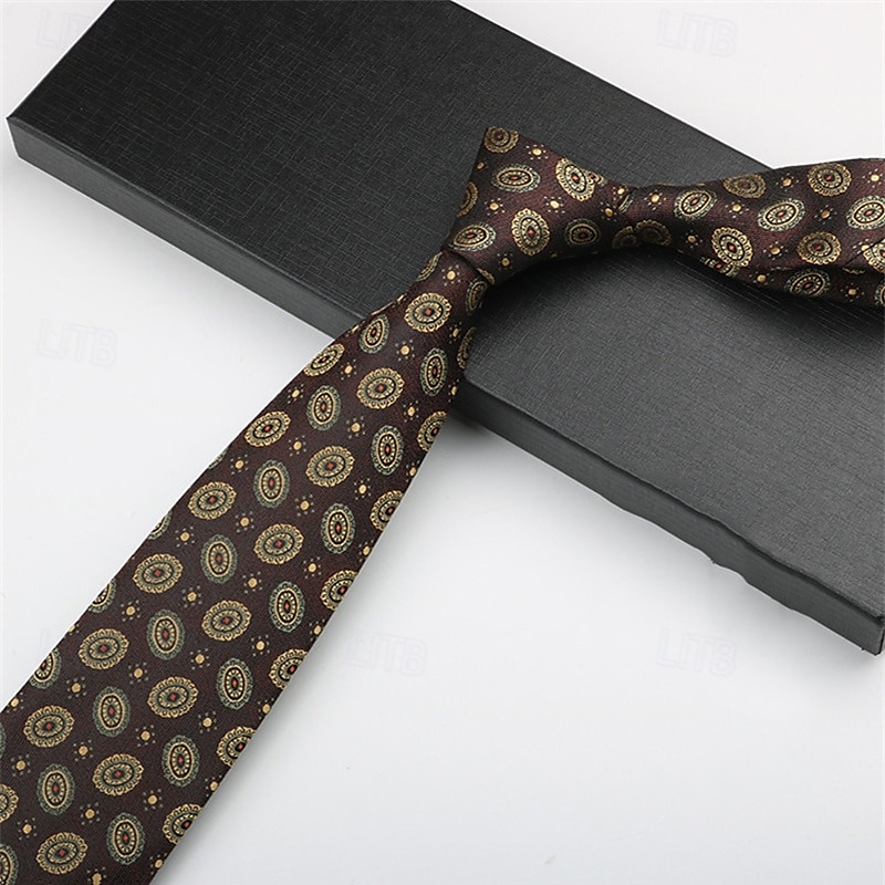 Herr Slipsar Mode Affär Jacquard Geometrisk Bröllopsfest Dagliga kläder 2025 - $5.99 –P3