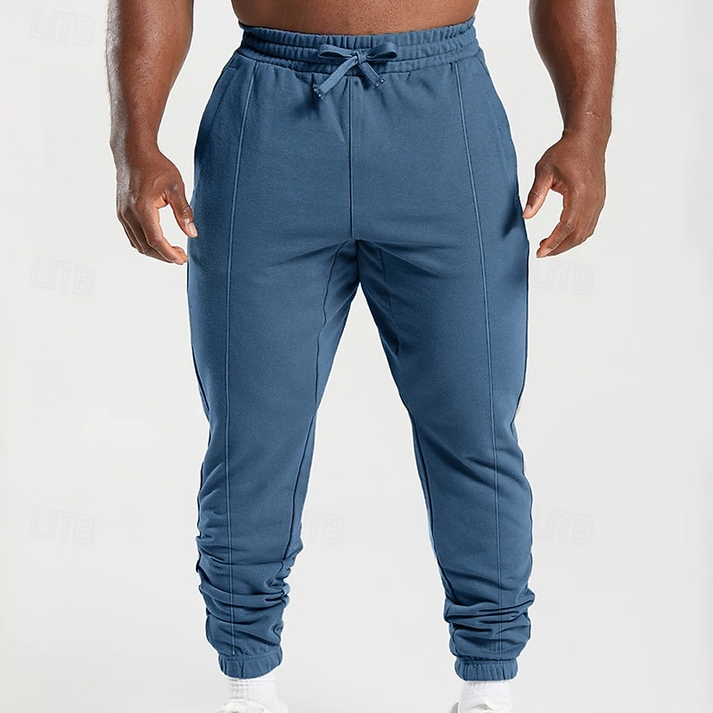 Herren Jogginghose Hose Kordelzug Tasche Elastischer Bund Einfach Komfort Atmungsaktiv Täglich Outdoor Ferien Urlaub Mode Blau Schwarz Mikroelastisch 2026 - $22.99 –P15