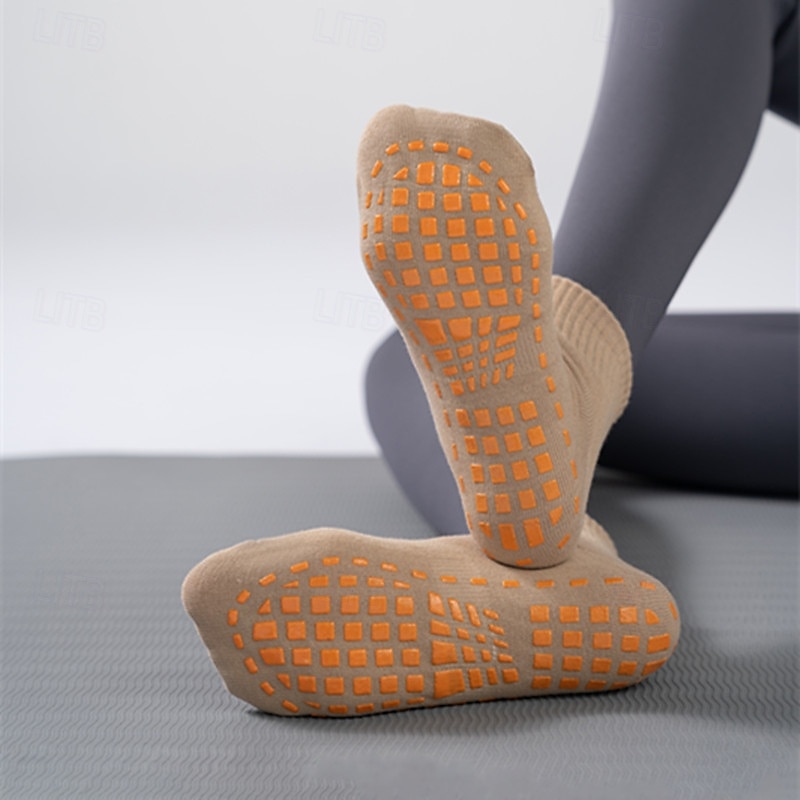 4 Paar Grip-Pilates-Socken für Damen, rutschfeste Yoga-Sportsocken, atmungsaktive Trampolin-Grip-Socken für Kinder und Erwachsene, Baby-Bodensocken mit Silikon-Grip für Tanz, Zuhause, Fitnessstudio, 2025 - $9.99 –P4