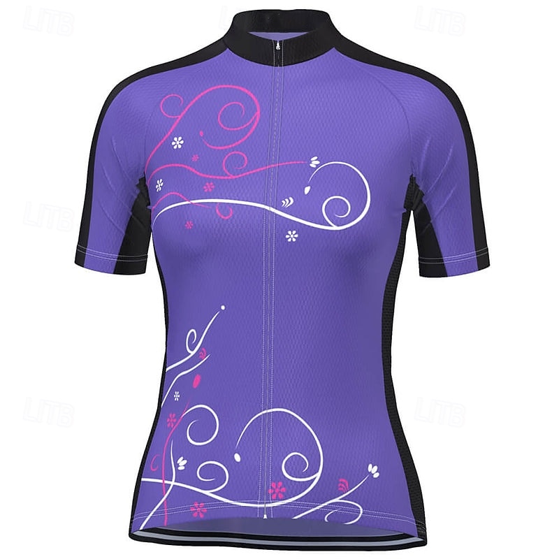 Femmes Maillot de cyclisme Manche Courte Cyclisme T-shirt Maillot Top avec 3 poches arrière VTT Vélo tout terrain Cyclisme sur route Triathlon Respirant Séchage Rapide Évacuation de l'Humidité Bandes de 2025 ? $23.19 –P1