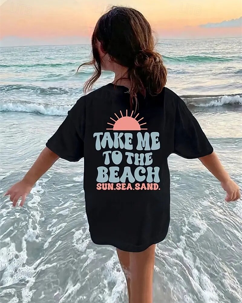 Fete 3D Soare Scrisă Tricou Manșon scurt Vară Primăvară Modă De Bază Copii 4-12 ani Stil Nautic În aer liber Casual Zilnic Fit regulat 2025 - $11.99 –P4