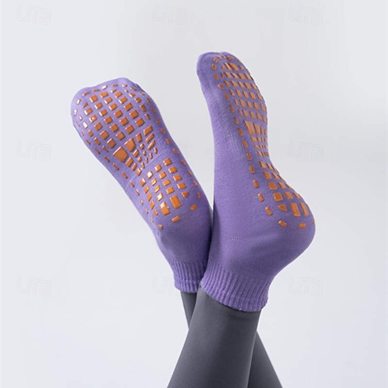 4 Paar Grip-Pilates-Socken für Damen, rutschfeste Yoga-Sportsocken, atmungsaktive Trampolin-Grip-Socken für Kinder und Erwachsene, Baby-Bodensocken mit Silikon-Grip für Tanz, Zuhause, Fitnessstudio, 2025 - $9.99 –P2