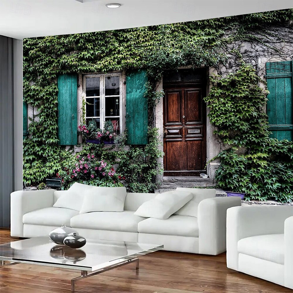 קיר חלון צמח ירוק תלוי שטיח קיר אמנות שטיח גדול קיר קישוט תמונה רקע שטיח וילון בית חדר שינה סלון קישוט 2025 - $14.99 –P6