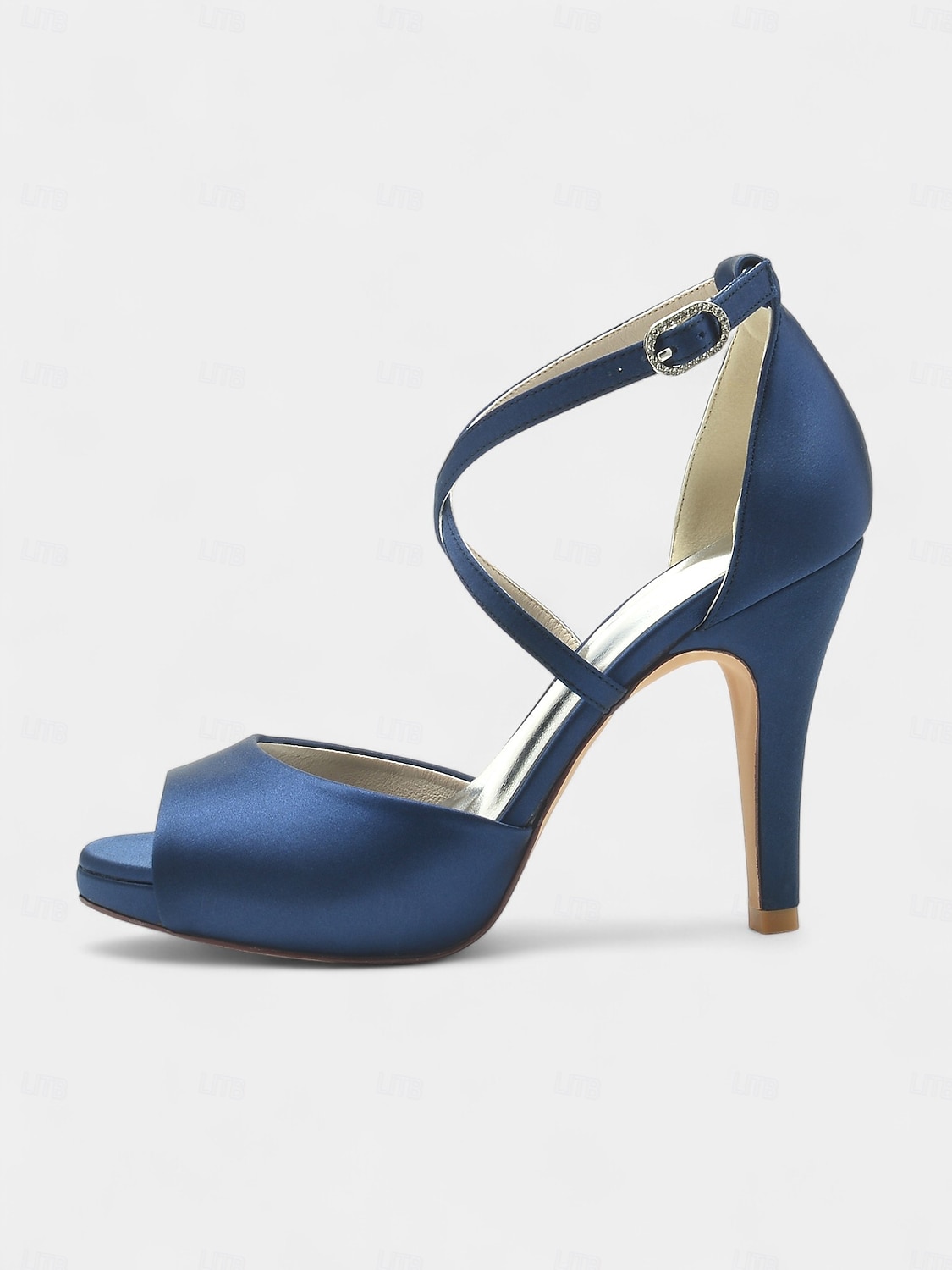 női elefántcsont színű szatén slingback magassarkú nyitott orrú és tűsarkú cipőkkel - elegáns koktélparti cipők különleges alkalmakra 2025 - $59.99 –P4