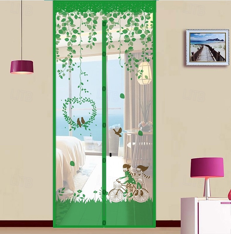 Magnetic Door Screen Mesh Screen Door Magical Mesh Screen Window Door Hands Free Magnetic Door Screen Automatic Closing Summer Curtain Net Floral Pattern 2025 - $13.99 –P15