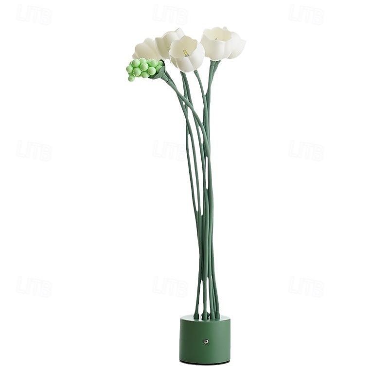 LED-blomsterbordlampe valentinsdag skrivebordslampe bryllup bursdagsfest hjem soverom nattlys usb-drevet avtakbar valentinsdag 2025 - $117.99 –P2