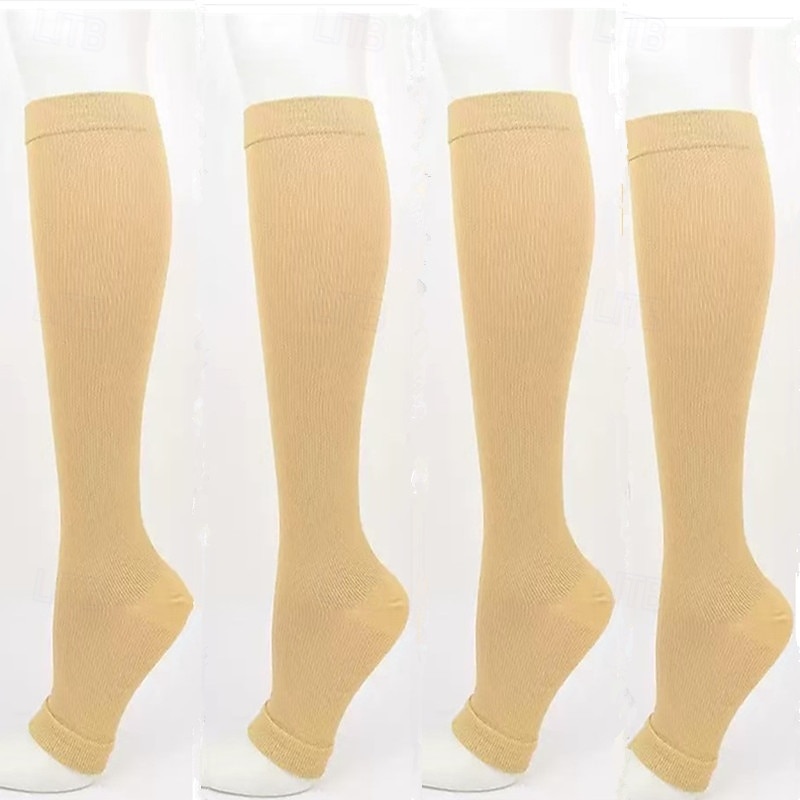 4 أزواج من الجوارب الضاغطة بدون أصابع، جوارب اعتلال الأعصاب 15-20 مم زئبق، جوارب ضغط مفتوحة الأصابع للرجال والنساء، مناسبة للجري والممرضات والسفر وركوب الدراجات والرياضة 2026 - $23.99 –P5