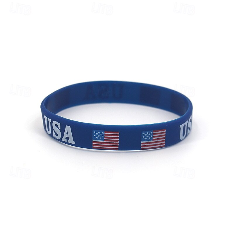 Bracelets de la fête de l'indépendance, fête nationale, bracelets en silicone pour la fête de l'indépendance des États-Unis de 2025 ? $5.99 –P7