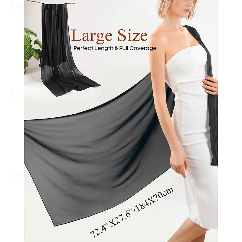 Chiffon Shawl Wraps for Women Evening Dresses Soft Scarf Formal Wedding Bridal Scarves 2026 - $16.49 –P7