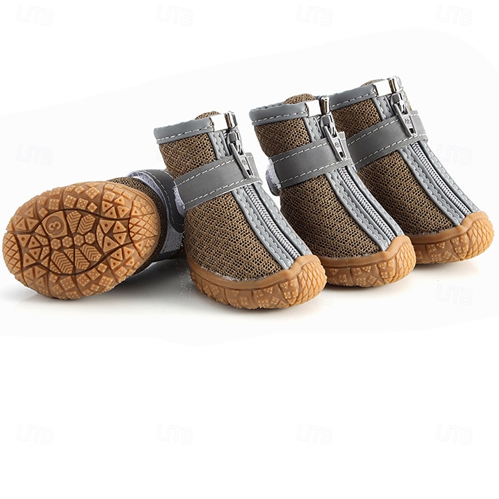 обувь для собак больших, маленьких и средних пород - дышащие ботинки для собак летом, для защиты лап на жарком асфальте, для прогулок на улице зимой, для снега, противоскользящие резиновые ботинки для 2026 - $30.99 –P2