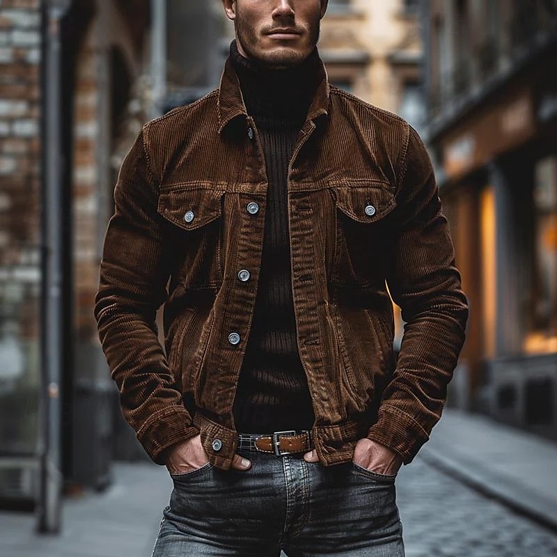 Men's Shirt Jacket Overshirts Transition Jacket Daily Lightweight Pocket Spring Fall Plain Casual Lapel Black Blue Army Green Dark Gray Coffee Jacket 2025 - $33.99 –P5