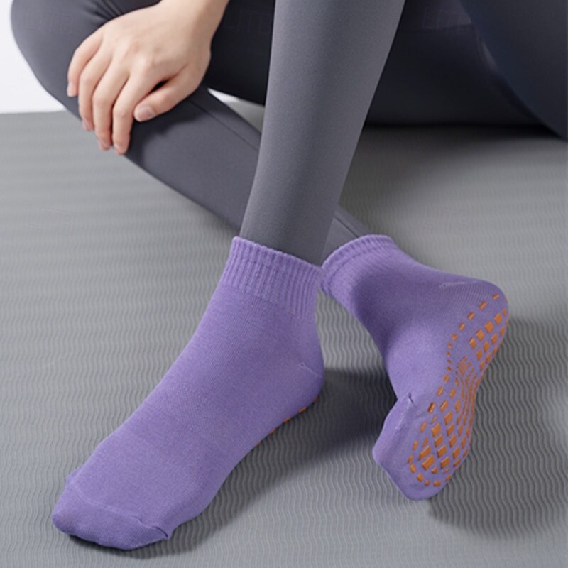 4 Paar Grip-Pilates-Socken für Damen, rutschfeste Yoga-Sportsocken, atmungsaktive Trampolin-Grip-Socken für Kinder und Erwachsene, Baby-Bodensocken mit Silikon-Grip für Tanz, Zuhause, Fitnessstudio, 2025 - $9.99 –P3