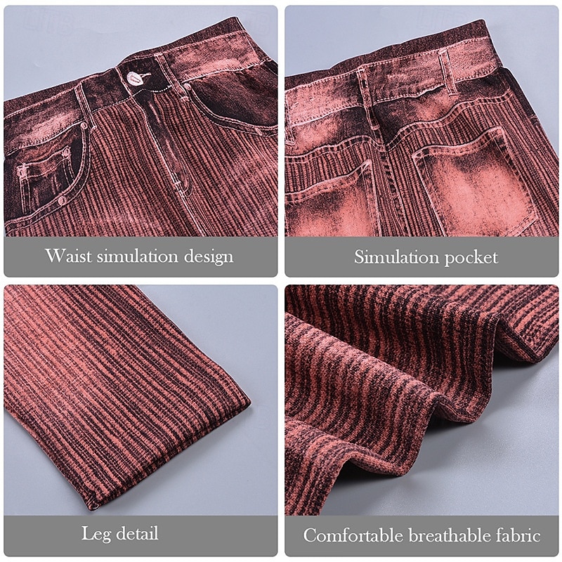 Women's Leggings Capri Pants 3D Print Chinos Vintage Streetwear Casual Calf-Length High Waist Plain Printing Comfy Soft Comfortable Stretchy Outdoor Street Black Red Blue Gray Summer Slim Fit 2025 - $3.99 –P12