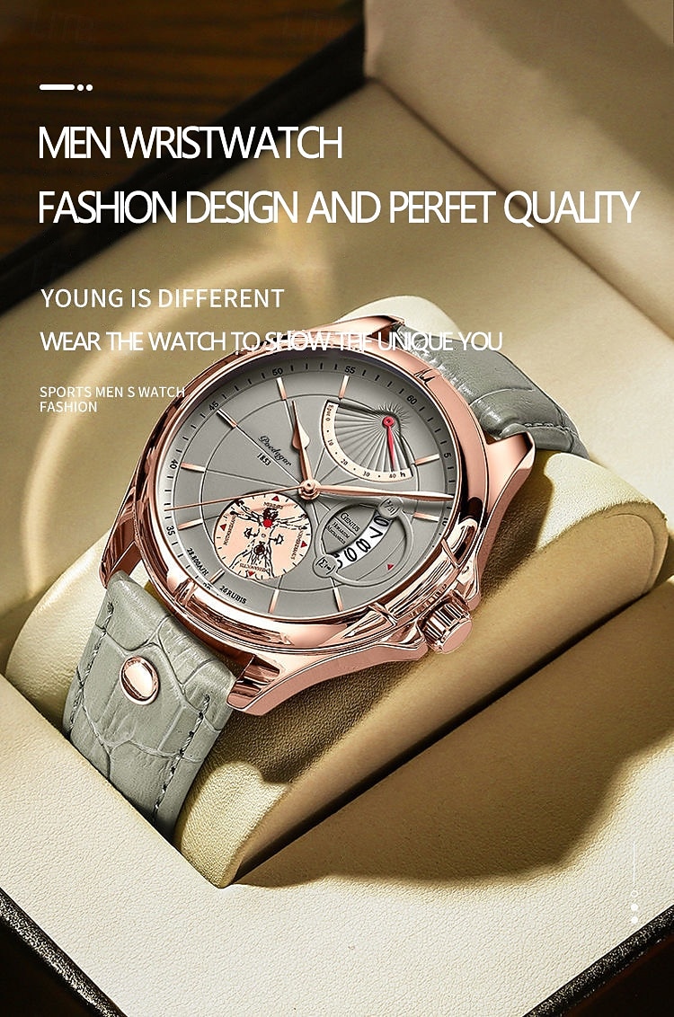 Men Watch Fashion Top Luxury Sport Men's Wristwatch Waterproof Luminous Leather Date Quartz Watches 2026 - $28.99 –P3