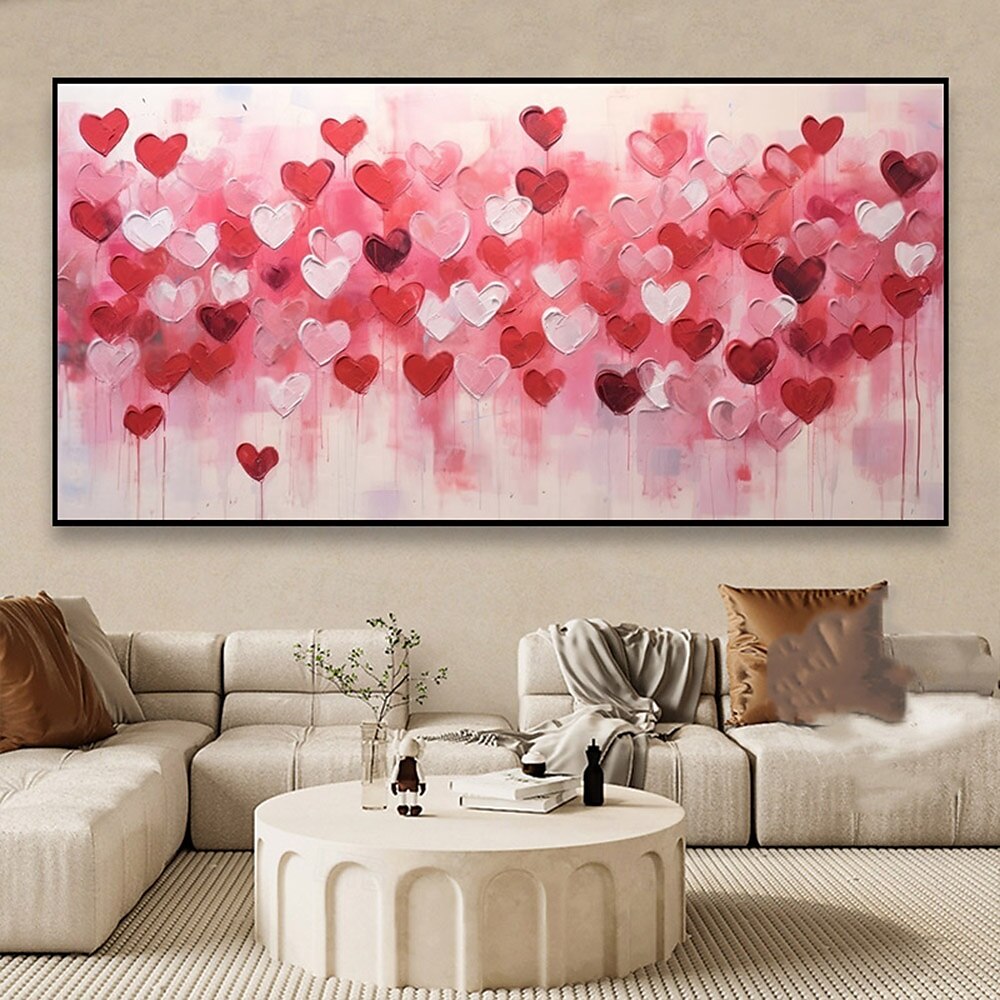 Picturi în ulei pe pânză, realizate manual cu textură abstractă, cu diagramă cardiacă, realizate manual de Mintura, decorațiuni de perete, imagine modernă pentru decorul casei, fără ramă, neîntinsă 2025 - $83.99 –P3