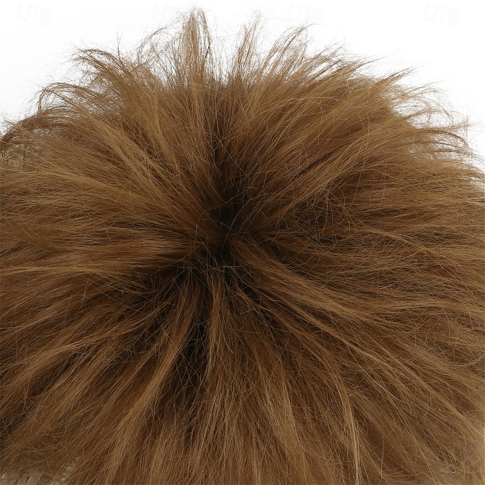 باروكة شعر موليت من السبعينيات والثمانينيات بطول الكتف للنساء، باروكة شعر بني مستقيم مع قلادة، مناسبة لحفلات الديسكو والهالوين 2026 - $24.99 –P5