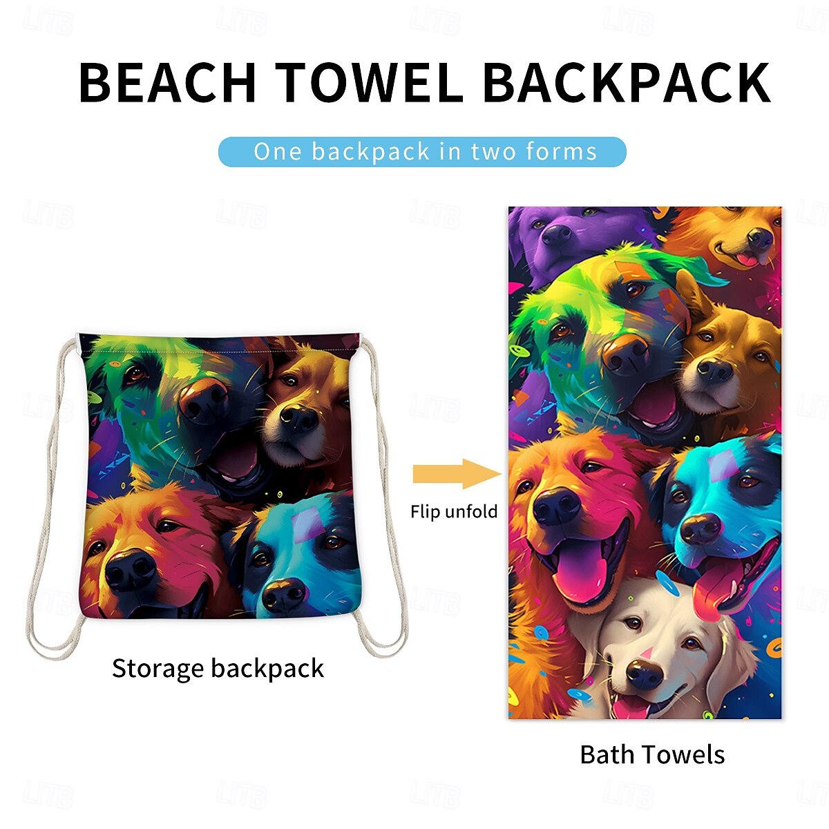 Serviettes de piscine à séchage rapide, serviettes de plage absorbantes 2 en 1, serviettes de camping pliables dans un sac de rangement, pliables, pour piscine, salle de bain, camping de 2025 ? $12.49 –P2