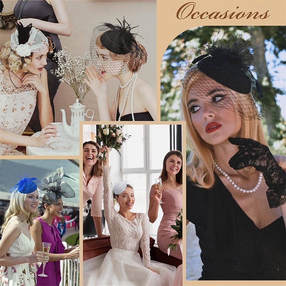 Elegant Headpiece Fascinators Hat Fascinator Gentlewoman Fancy Dress Women's Derby Wedding Party Ascot Adults' Hat Spring & Summer 2026 - $25.99 –P5