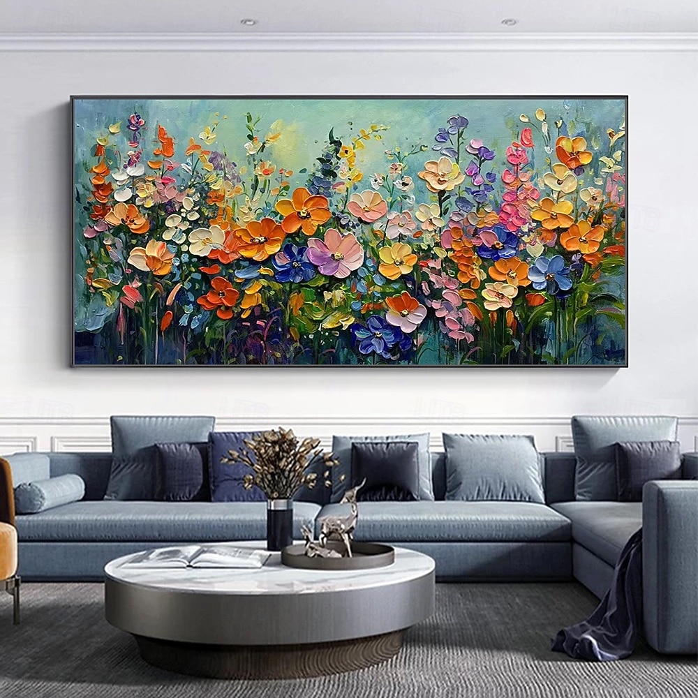 Mintura Handmade Texture Flower Oil Paintings On Canvas Wall Art Decoration Modern Abstract Picture For Home Decor Rolled Frameless Unstretched Painting 2026 - $77.99 –P3