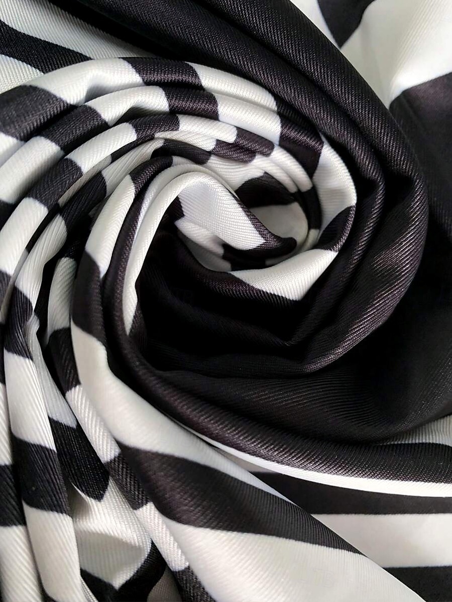 Pentru femei Rochie Mini Rochie de Vară Rochie A line Rochie de vară Vacanță Casual Fit regulat Grafic Geometric Dunga Fără manșon În U Negru și Alb Albastru piscină Kaki Vară Primăvară 2025 - $21.99 –P4